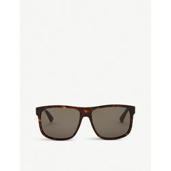  Gucci Gg0010 rectangle-frame sunglasses