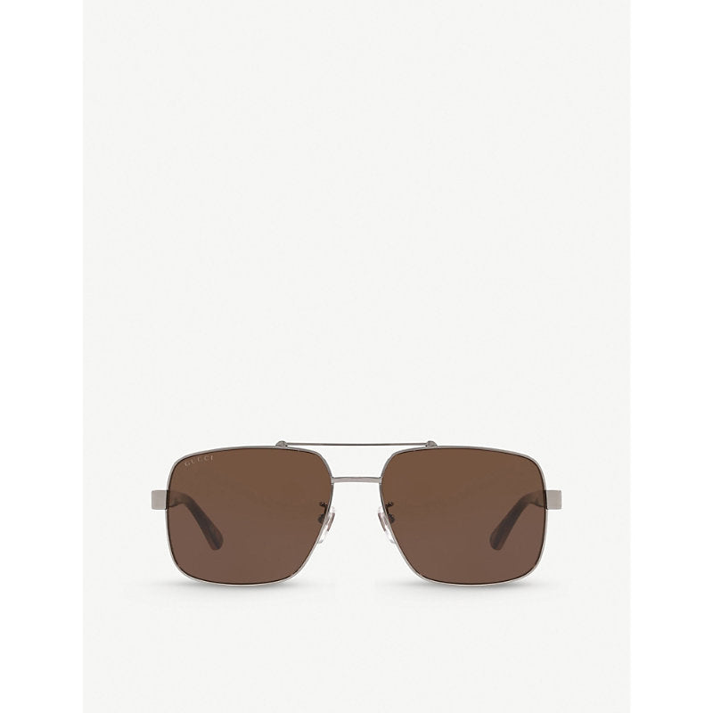 Gucci GG0529S metal and acetate aviator sunglasses