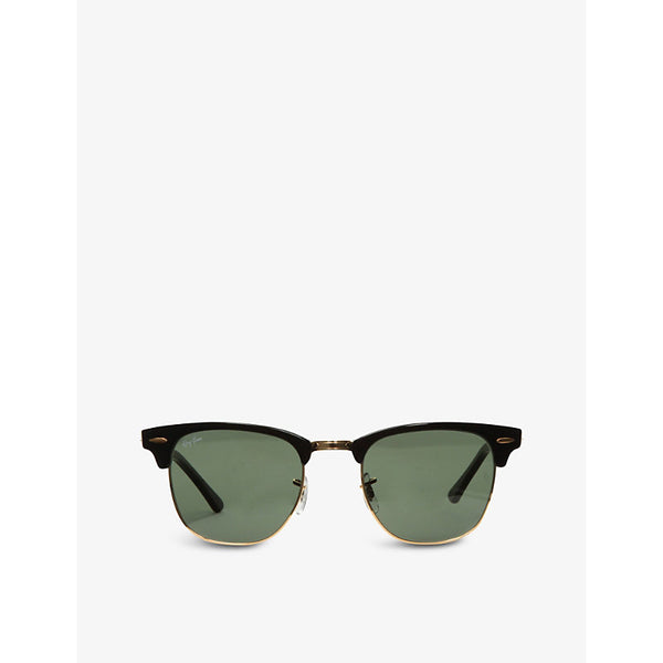 Ray-Ban Ebony Clubmaster sunglasses with green lenses RB3016 49 | LYBSTORE