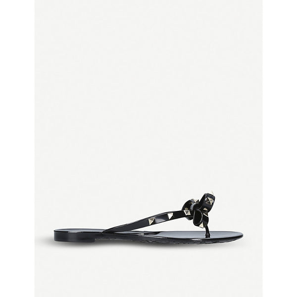  Valentino Garavani Rockstud-embellished rubber flip-flops