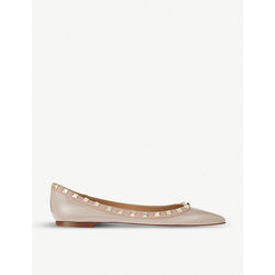 Valentino Garavani Rockstud patent-leather flats