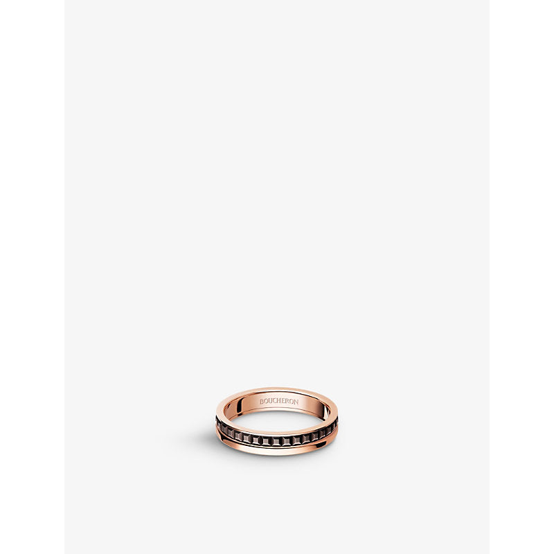 Boucheron Quatre Classique 18ct pink-gold wedding band