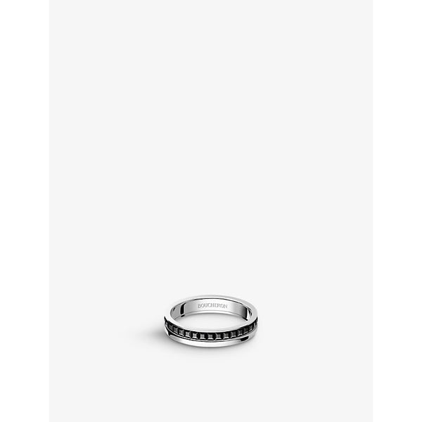  Boucheron Quatre Black Edition 18ct white-gold wedding band