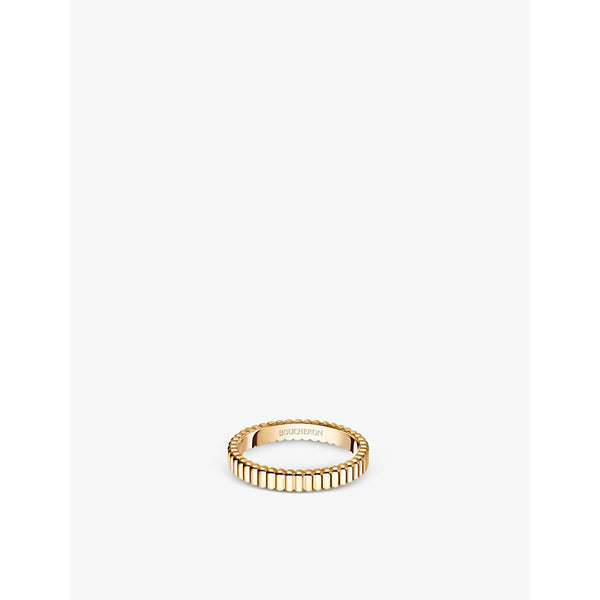  Boucheron Quatre Grosgrain 18ct yellow gold wedding band