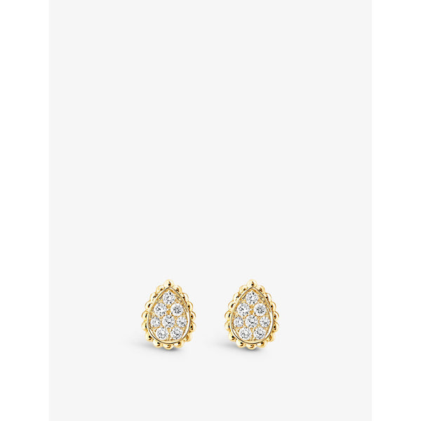 Boucheron Serpent Bohème 18ct yellow-gold and diamond stud earrings