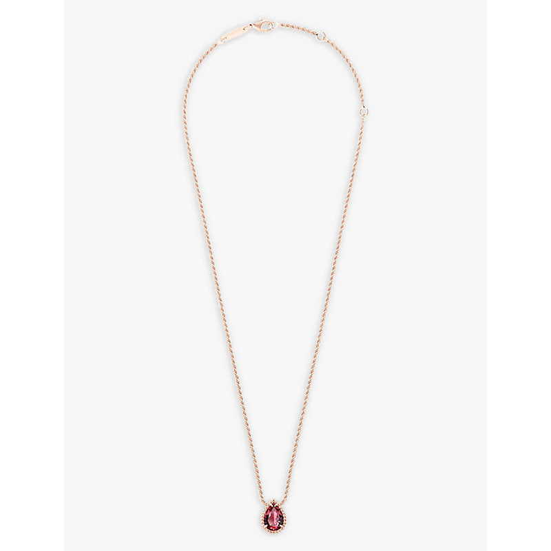 Boucheron Serpent Boheme 18ct rose-gold and rhodolite pendant