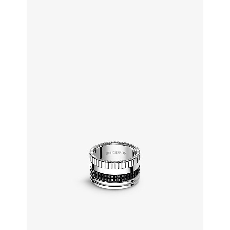 Boucheron Quatre 18ct white-gold with PVD ring