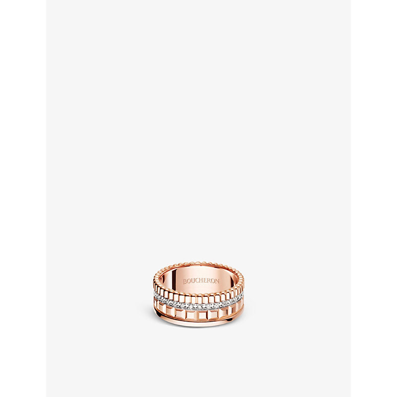 Boucheron Quatre Radiant Edition rose-gold and 0.24ct diamond ring