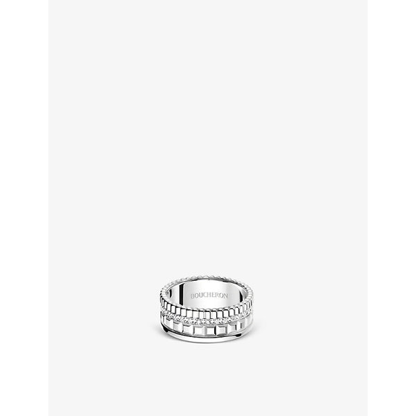 Boucheron Quatre Radiant Edition white-gold and 0.24ct diamond ring