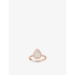 Boucheron Serpent Bohème 18ct rose-gold and 0.15ct diamond ring