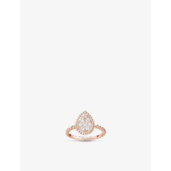 Boucheron Serpent Bohème 18ct rose-gold and 0.15ct diamond ring