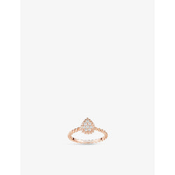 Boucheron Serpent Bohème 18ct rose gold and 0.32ct diamond ring