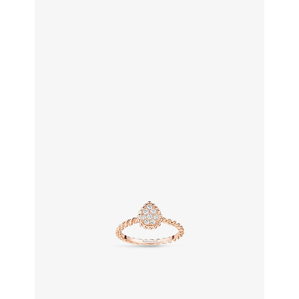 Boucheron Serpent Bohème 18ct rose gold and 0.32ct diamond ring