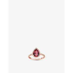 Boucheron Serpent Bohème 18ct pink-gold and rhodolite garnet ring