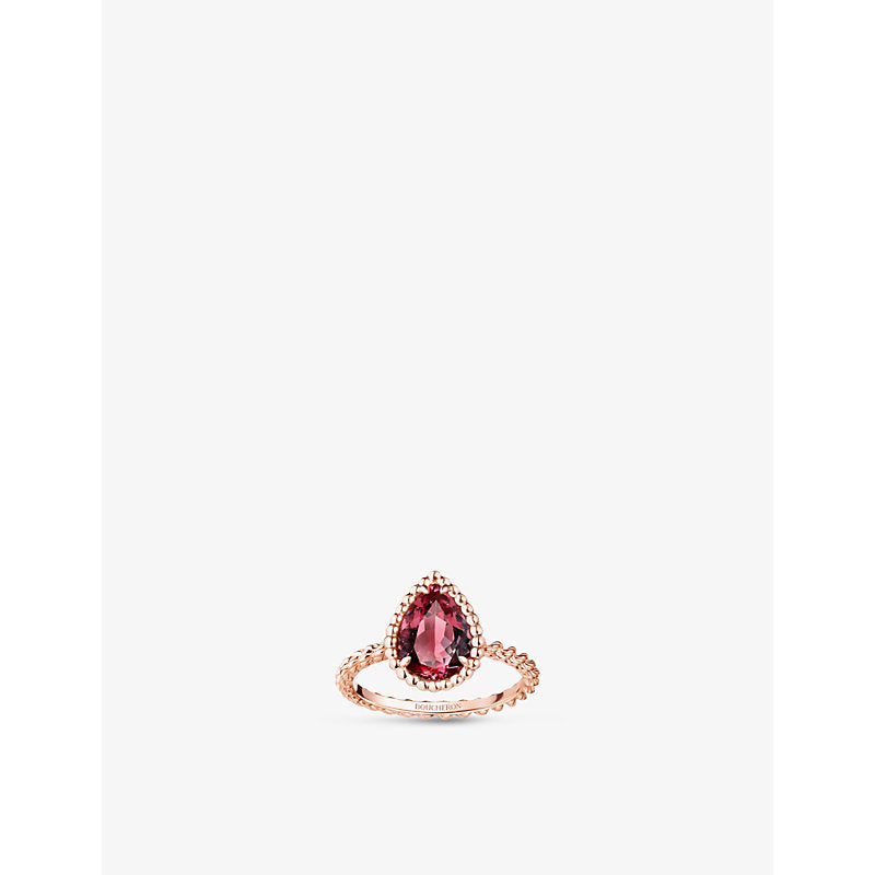 Boucheron Serpent Bohème 18ct pink-gold and rhodolite garnet ring