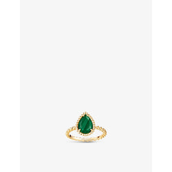 Boucheron Serpent Bohème 18ct yellow-gold and 2ct malachite ring