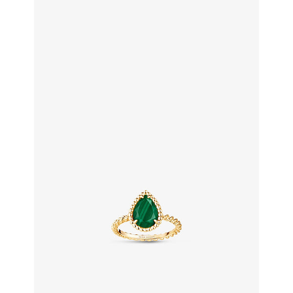 Boucheron Serpent Bohème 18ct yellow-gold and 2ct malachite ring