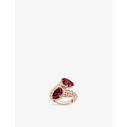 Boucheron Serpent Bohème pink-gold and rhodolite garnet ring