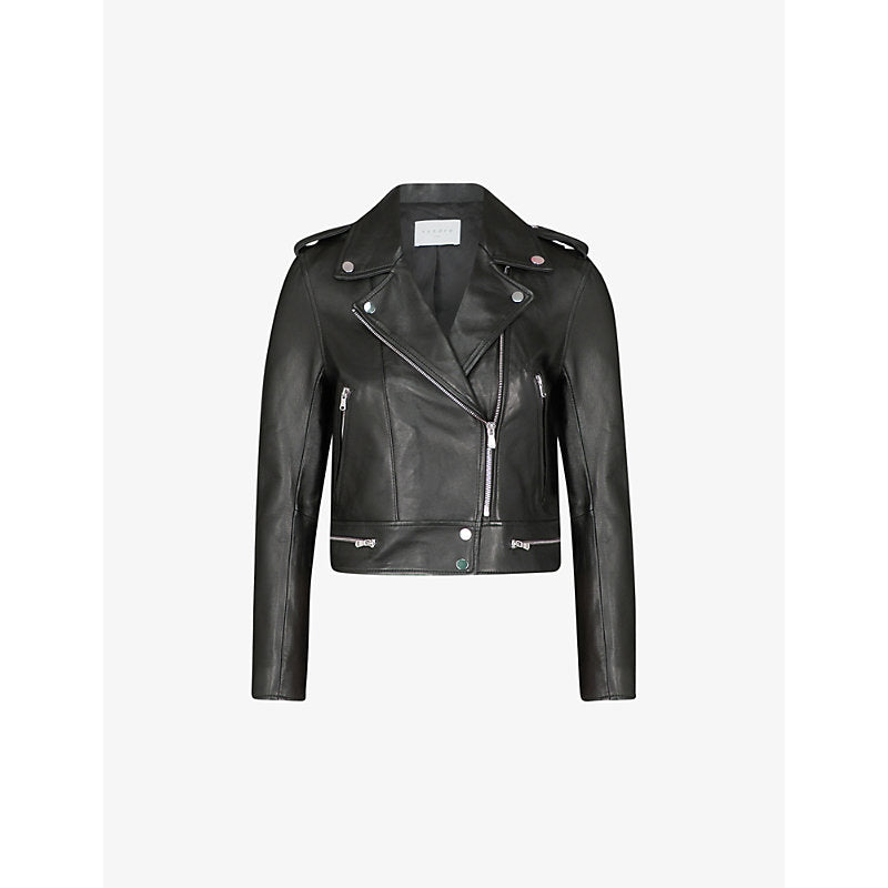  Sandro Leather biker jacket