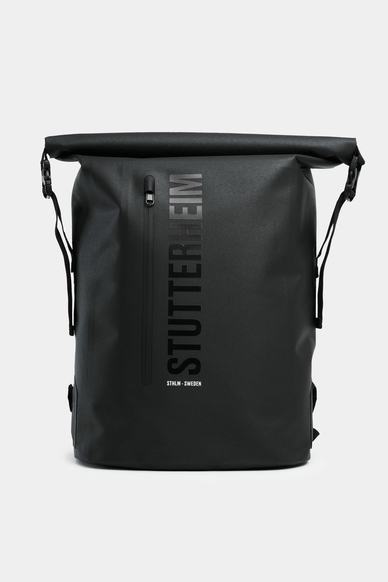 Stutterheim Rain Rolltop 25L Backpack Black