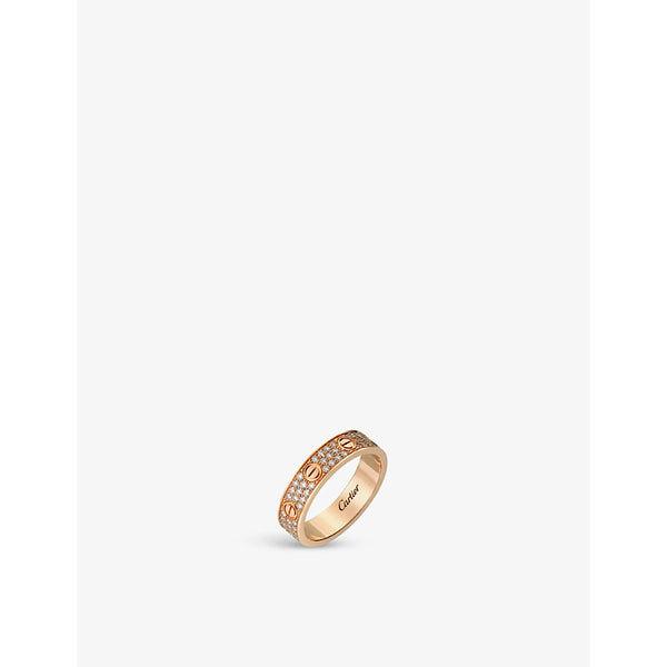 Cartier LOVE small diamond-paved 18ct rose-gold wedding band