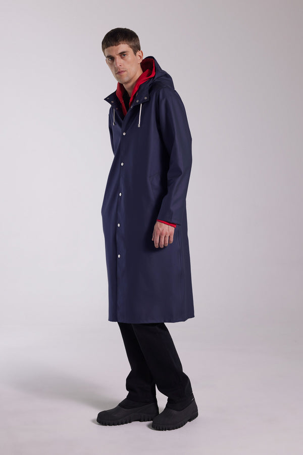 Stutterheim Stockholm Long Raincoat Navy