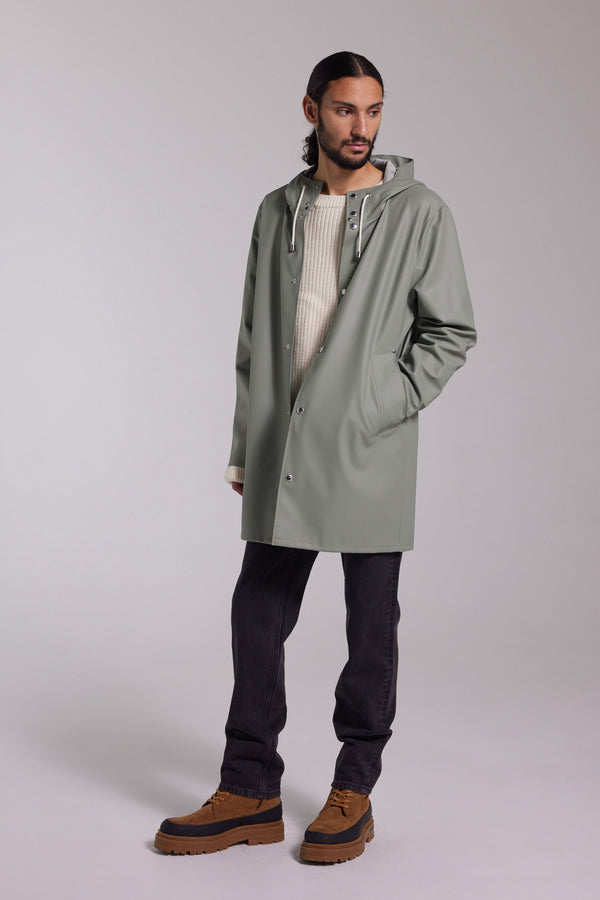 Stutterheim Stockholm Lightweight Raincoat Khaki Green