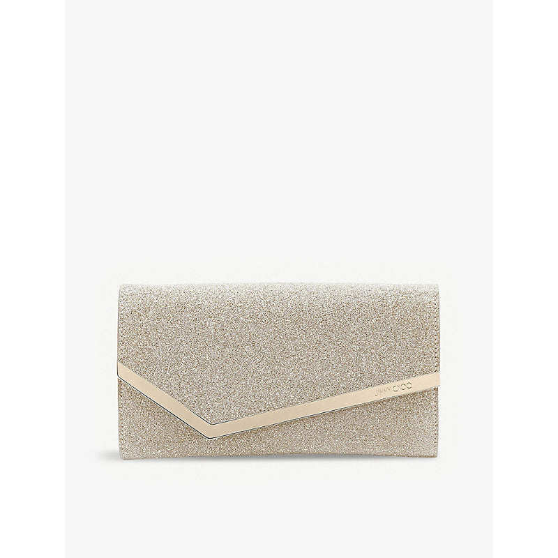 Jimmy Choo Emmie glittered clutch | JIMMY CHOO