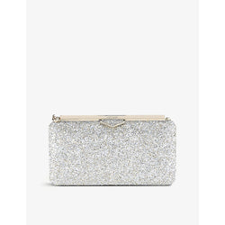 Jimmy Choo Ellipse coarse glitter clutch | JIMMY CHOO