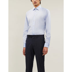  Eton Slim-fit French-cuff cotton-twill shirt