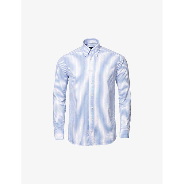  Eton Striped long-sleeved slim-fit cotton shirt