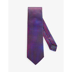  Eton Geometric-pattern silk tie