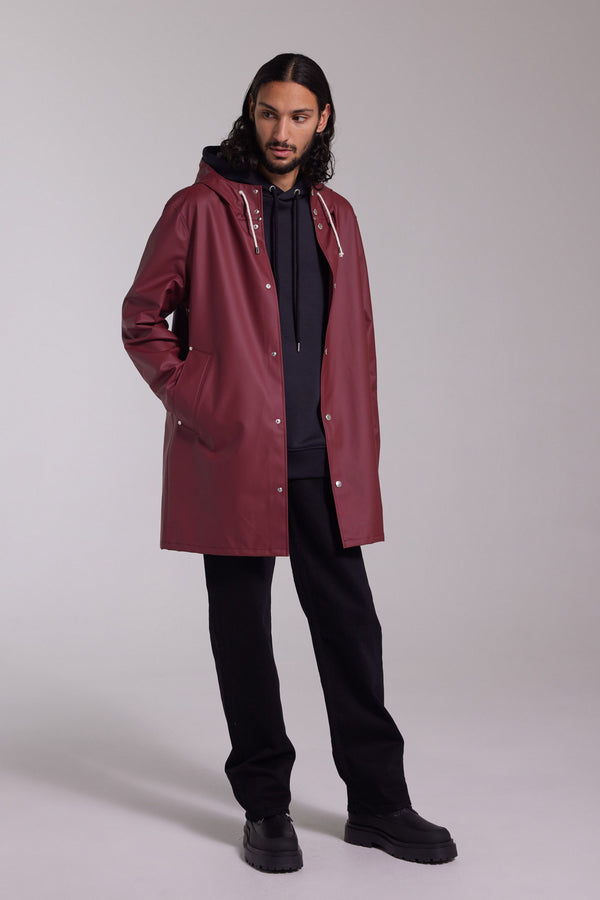 Stutterheim Stockholm Lightweight Raincoat Burgundy