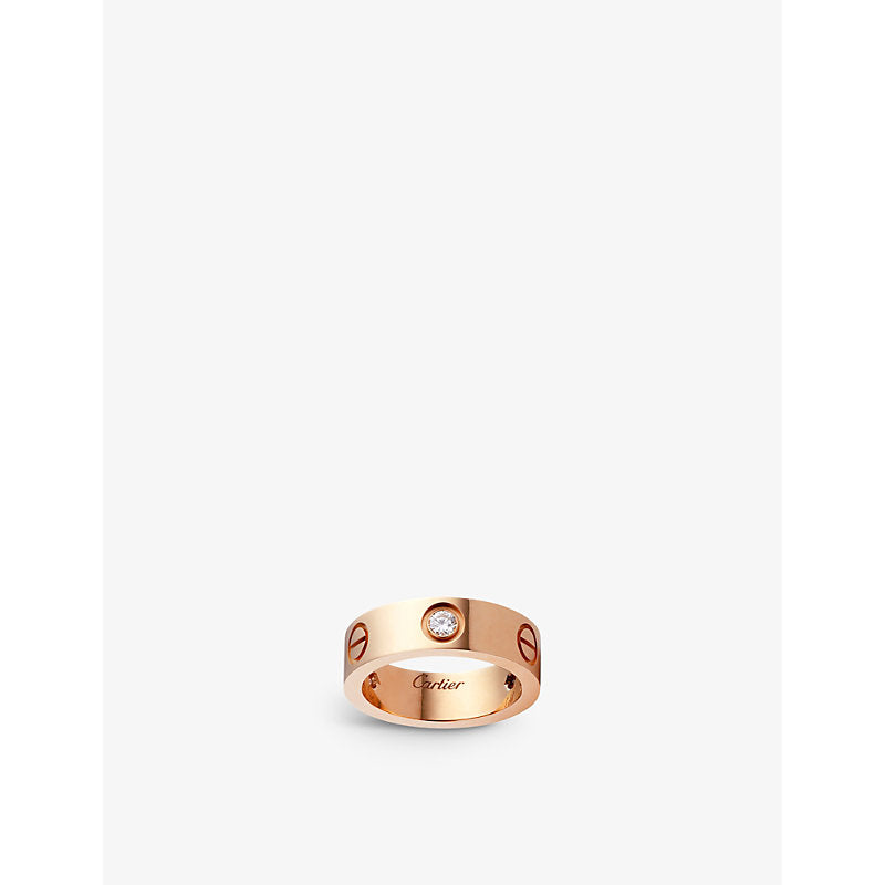 Cartier LOVE 18ct rose-gold and 3 diamonds ring