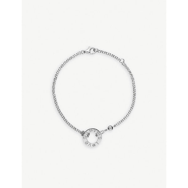 Cartier LOVE 18ct white-gold and 2 diamond bracelet