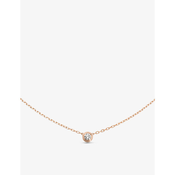 Cartier d'Amour small 18ct rose-gold and 0.09ct diamond necklace