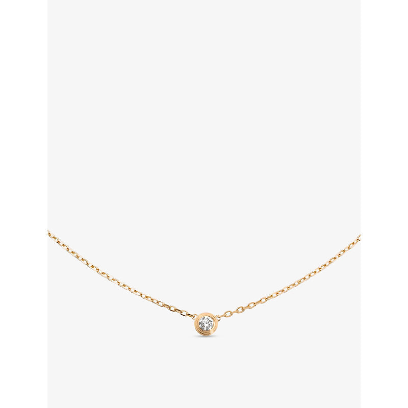 Cartier d'Amour small 18ct yellow-gold and 0.09ct diamond necklace