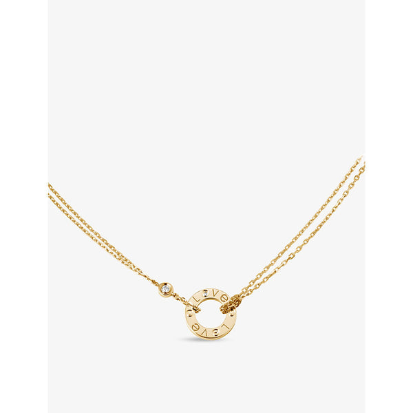 Cartier LOVE 18ct yellow-gold and 0.03ct diamond necklace