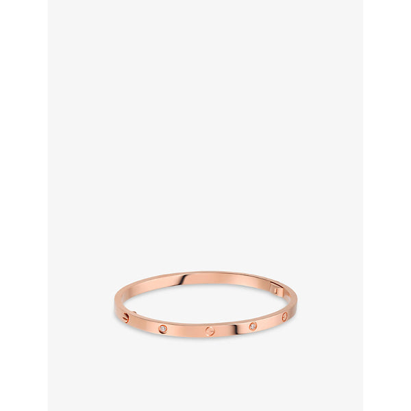 Cartier LOVE small 18ct rose-gold and 6 diamonds bracelet