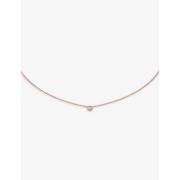 Cartier d'Amour extra small 18ct rose-gold and 0.04ct diamond necklace