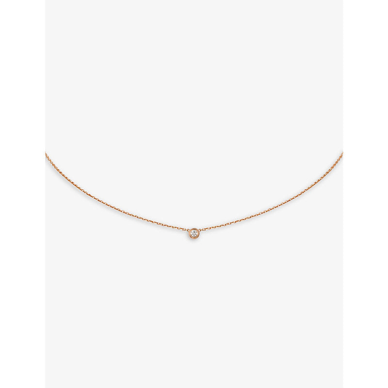 Cartier d'Amour extra small 18ct rose-gold and 0.04ct diamond necklace