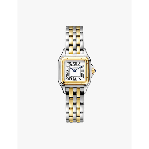 CRW2PN0006 Panthère de Cartier small model 18ct yellow-gold and stainless-steel watch