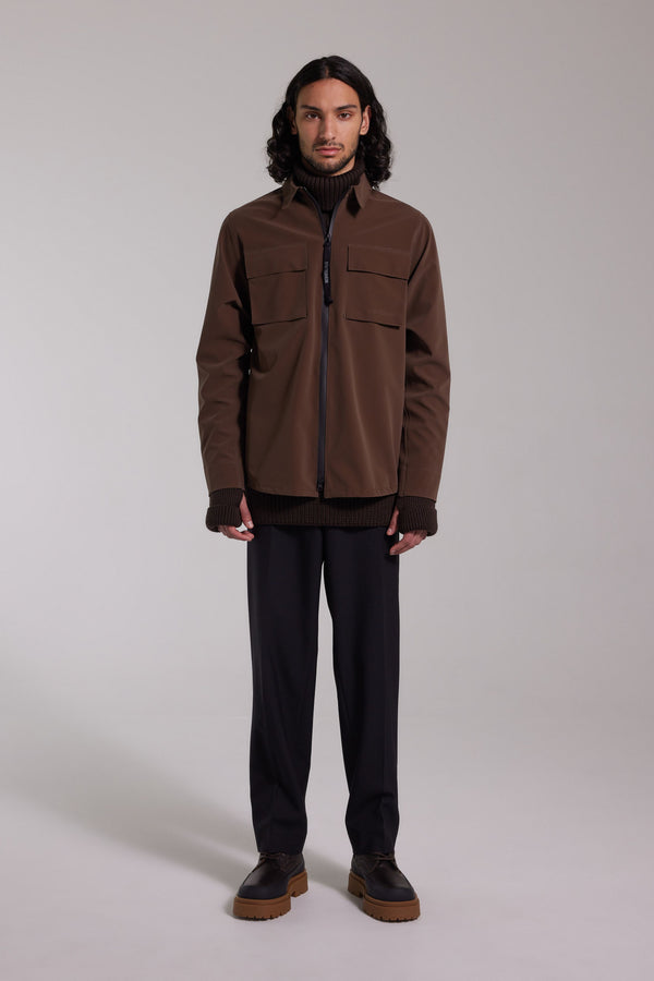 Stutterheim Vitaberg Matte Overshirt Dark Brown