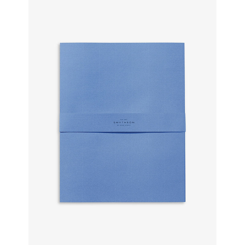 Smythson Bordered blue kings writing paper