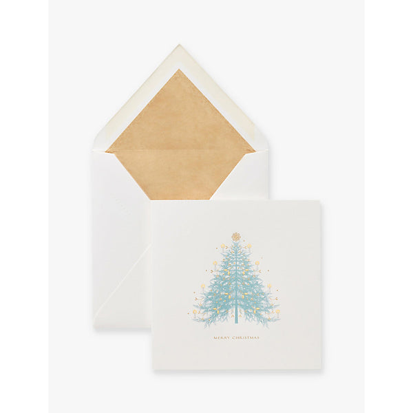 Smythson Christmas tree woven cards pack of 10