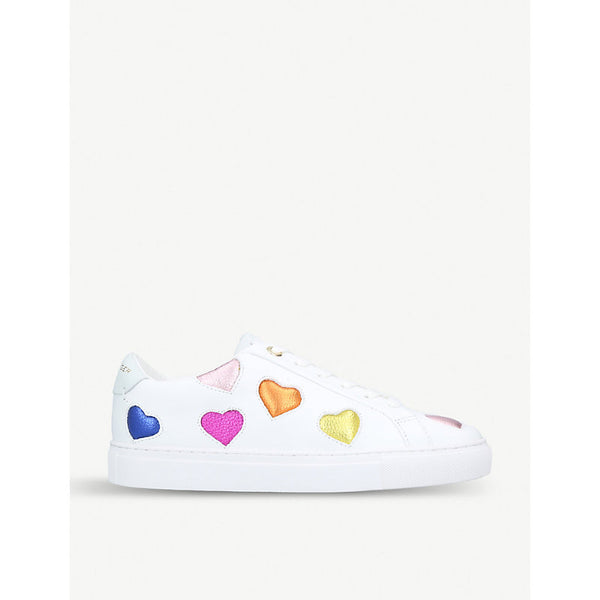  Kurt Geiger London Lio metallic hearts leather trainers