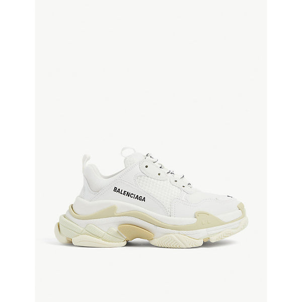 Womens Balenciaga Triple S suede and mesh trainers