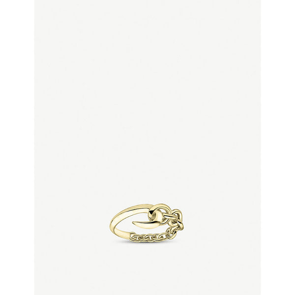 Shaun Leane Hook and chain yellow gold vermeil ring