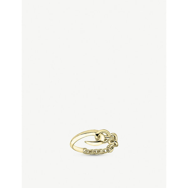 Shaun Leane Hook Chain yellow gold-plated silver vermeil ring