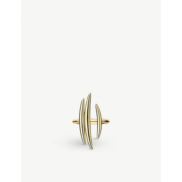 Shaun Leane Quill yellow-gold vermeil triple bar ring